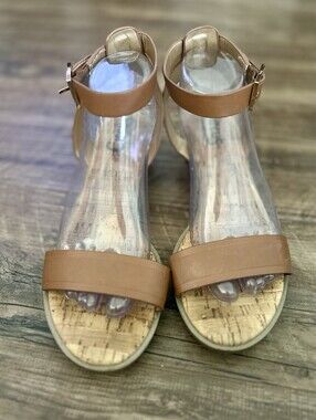 Sam Edelman Circus Tate Block Heel Ankle Strap Sandals In Saddle Brown Size 9.5
